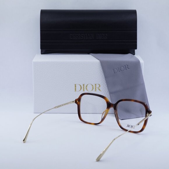 Final Price! Dior GEMDIORO S5I 2600 Shiny Light Havana Eyeglasses 54mm main image 13